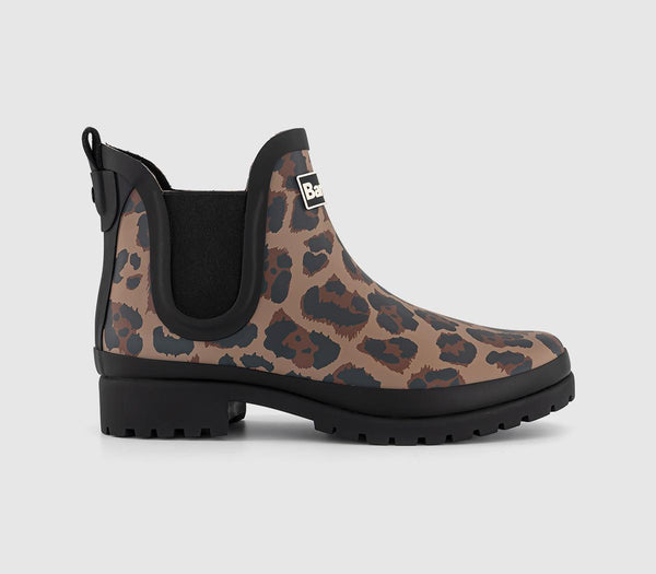 Womens Barbour Aubrey Welly Boots Leopard - OFFCUTS SHOES by OFFICE