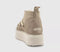 Womens INUIKII Classic Low Platform Boots Beige