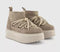 Womens INUIKII Classic Low Platform Boots Beige