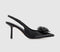 Mens Office May  Flower Detail Slingback Heels Black