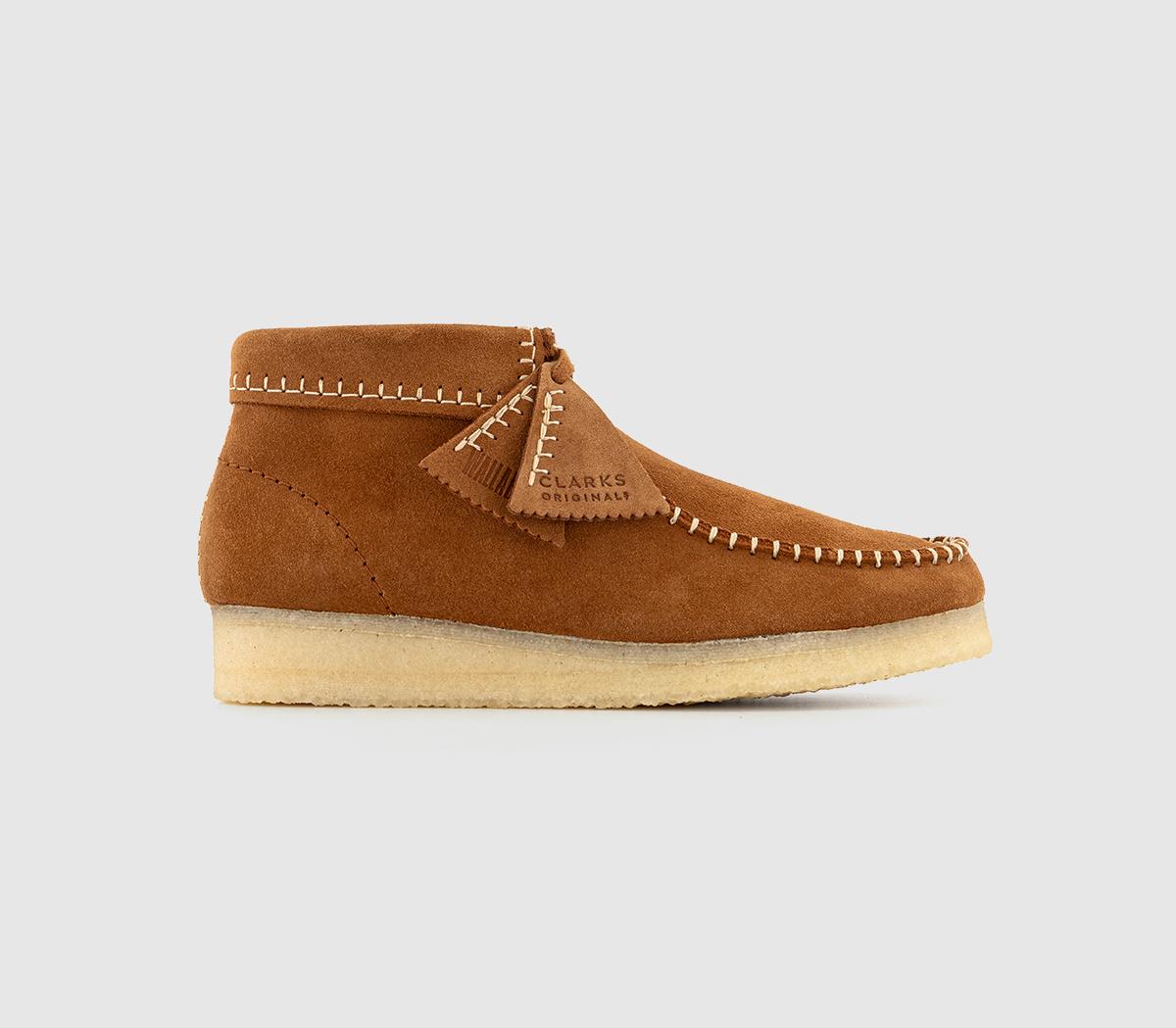 Womens Clarks Originals Wallabee Stitch Boots Ginger Suede
