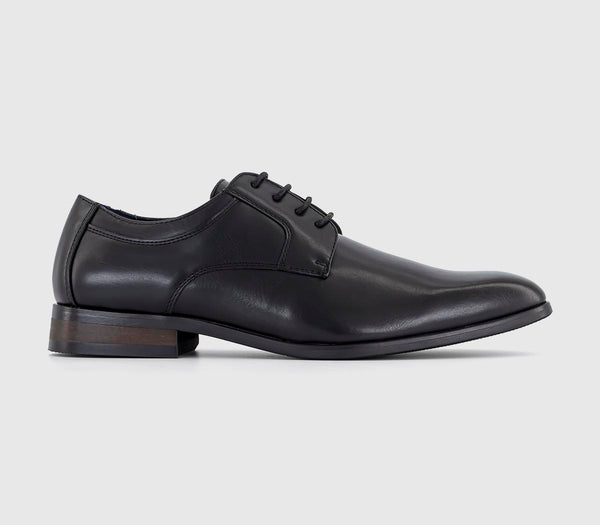 Mens Office Modena Plain Toe Derby Black