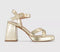 Womens Office Harper Cross Strap Platform Sandals Gold