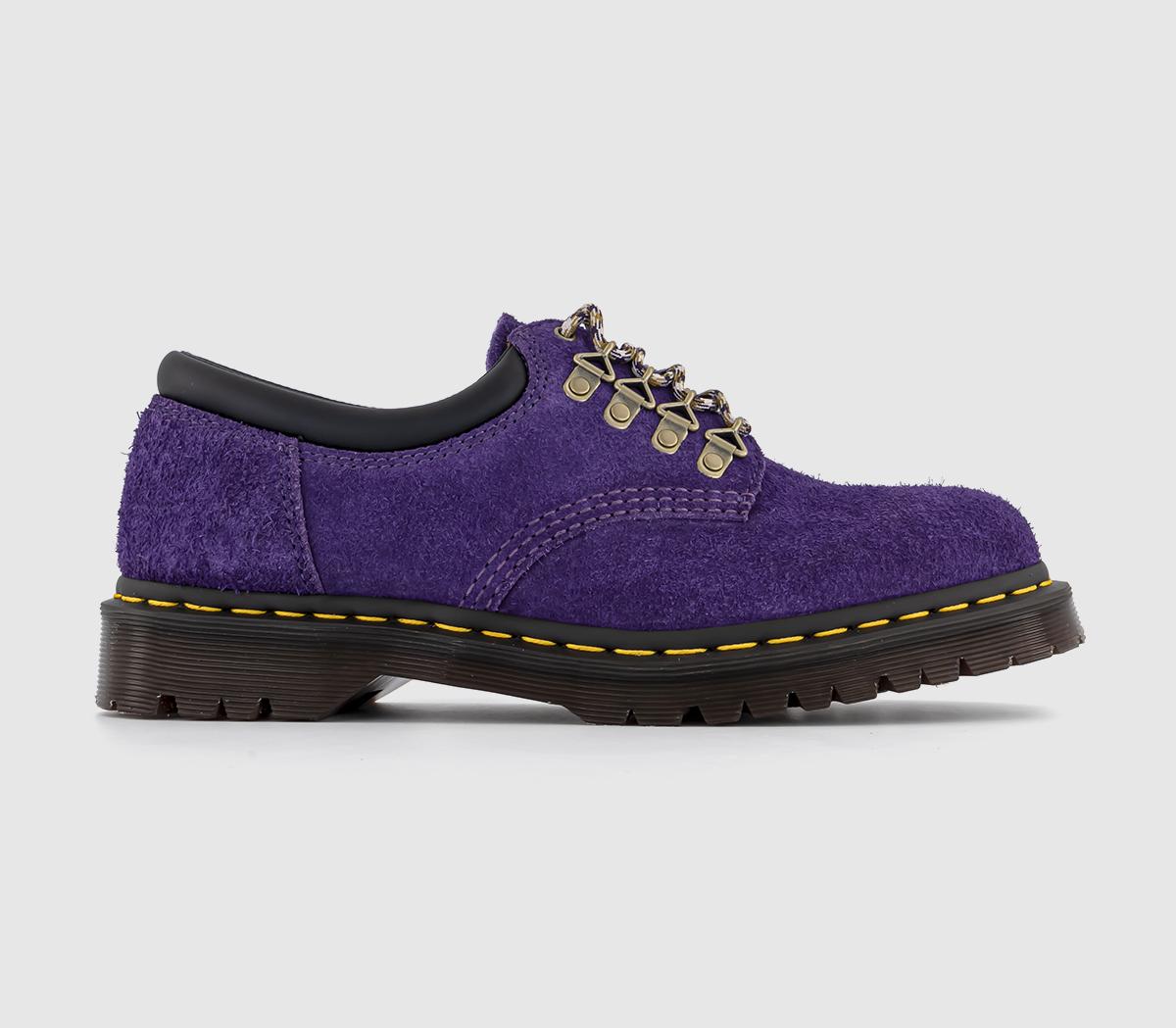 Mens Dr. Martens 8053 5 Eye Shoes Deep Purple Long Napped Suede