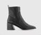 Womens Office Aspire Low Block Heel Ankle Boots Black