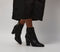 Womens Office Adore Stack Heel Ankle Boots Black