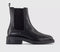 Womens Office Attention Clean Cheslea Ankle Boots Black Leather