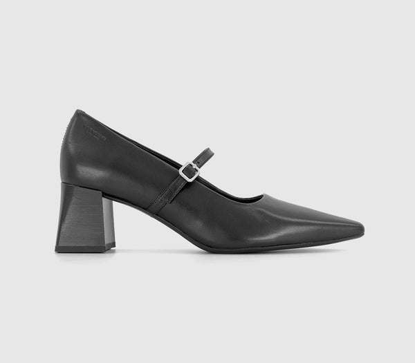 Womens Vagabond Altea Strap Block Heels Black Leather - UK Sizes 8