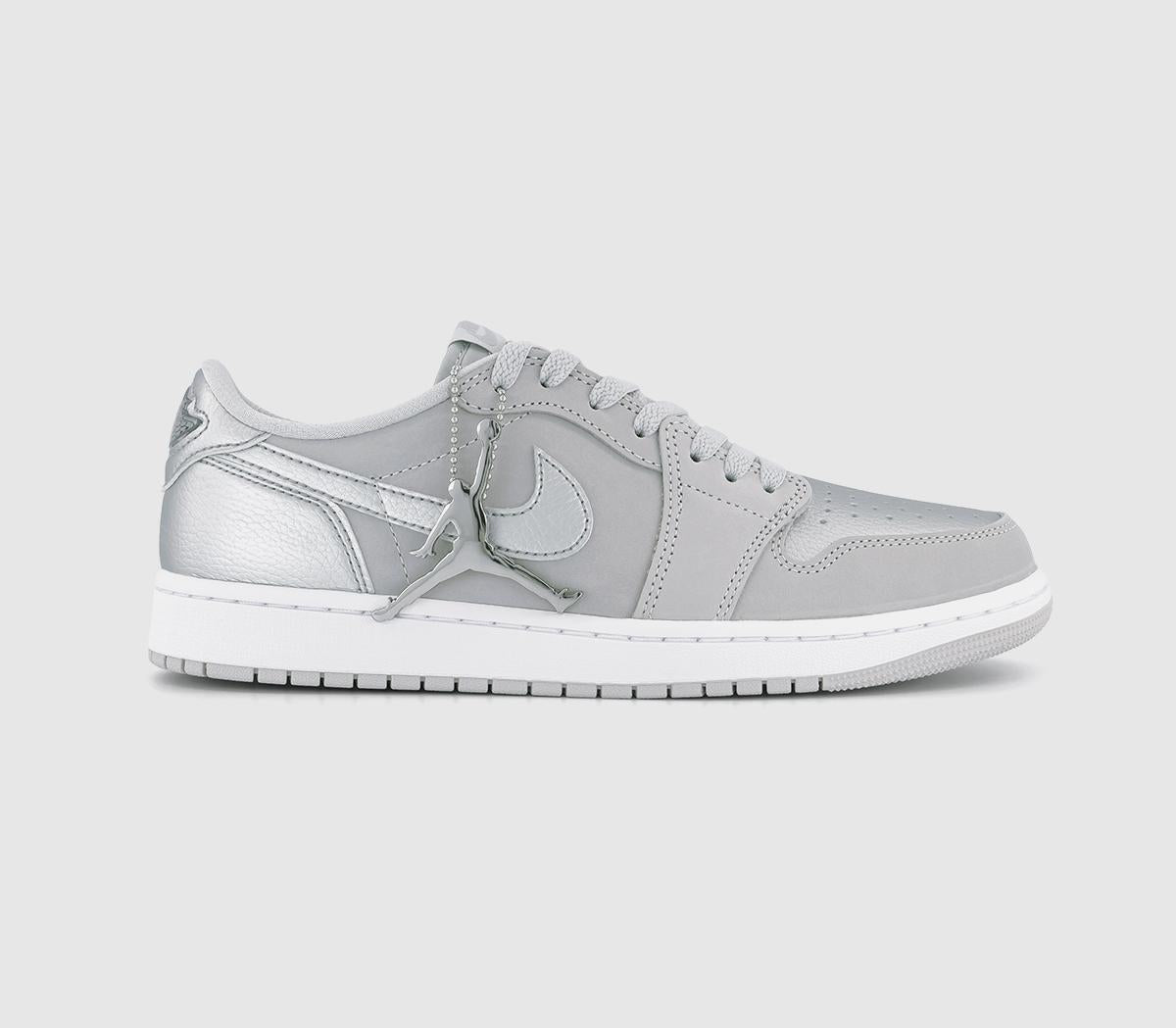 Nike Air Jordan 1 Low Og Trainers Metallic Silver