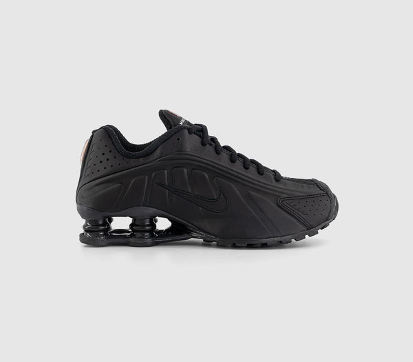 Nike Shox R4 Black Black Black Max Orange