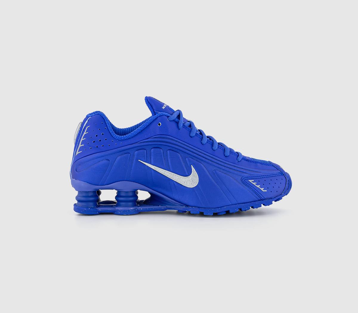 Nike Shox R4 Trainers Racer Blue Metallic Silver