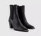 Womens Office Antonia Toecap Leather Western Chelsea Boots Black Leather