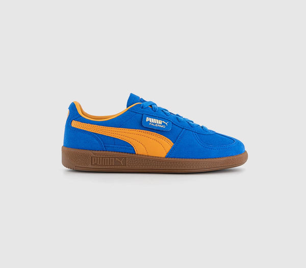 Odd sizes - Puma Palermo Ultra Blue Yellow Burst Gold Uk Sizes Right 7/Left 8