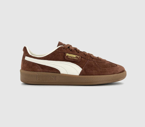  Puma Palermo Trainers Chocotart Warm White Puma Gold Uk Size 5