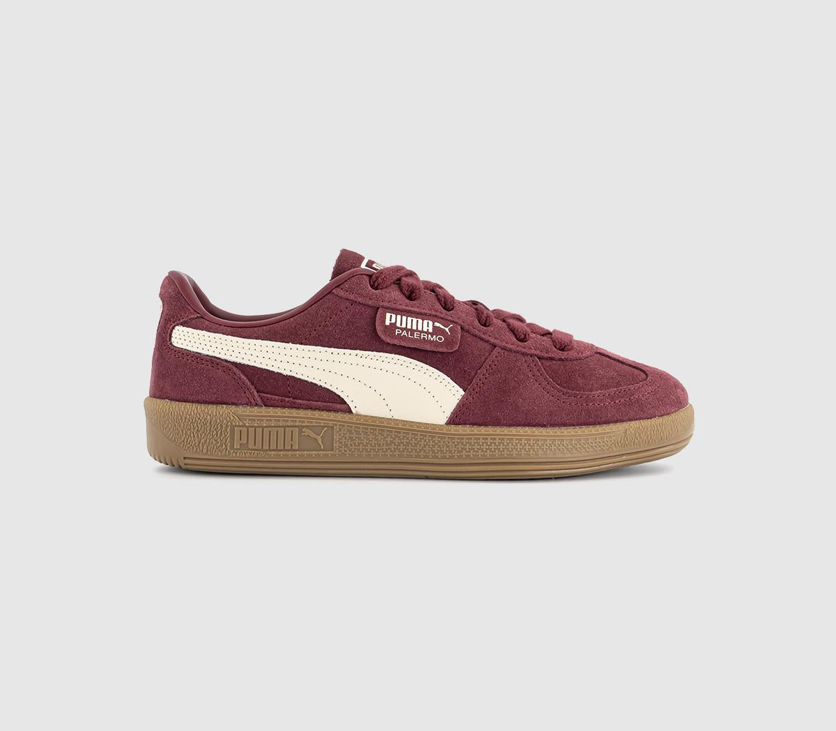 PUMA Palermo Trainers Ruby Shimmer Alpine Snow