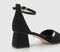 Womens Office Minimal Two Part Block Heel Sandals Black