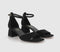 Womens Office Minimal Two Part Block Heel Sandals Black