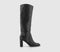 Womens Office Kerry Block Heel Knee Boots Black