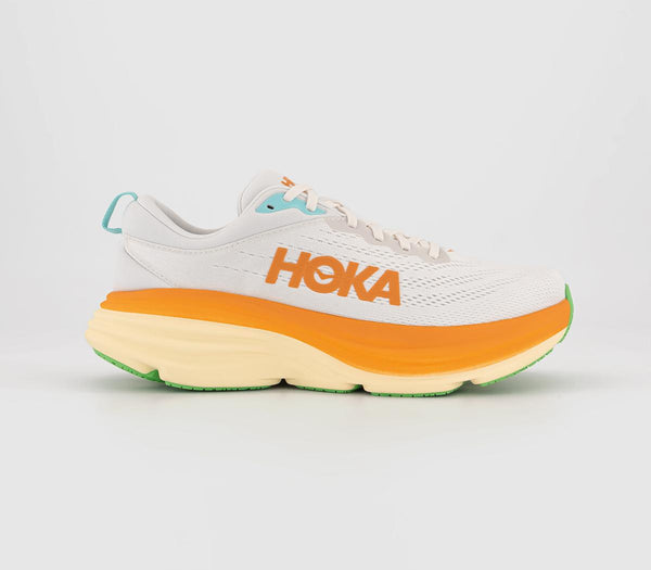 Hoka Bondi 8 Trainers Blanc De Blanc Solar Flaire