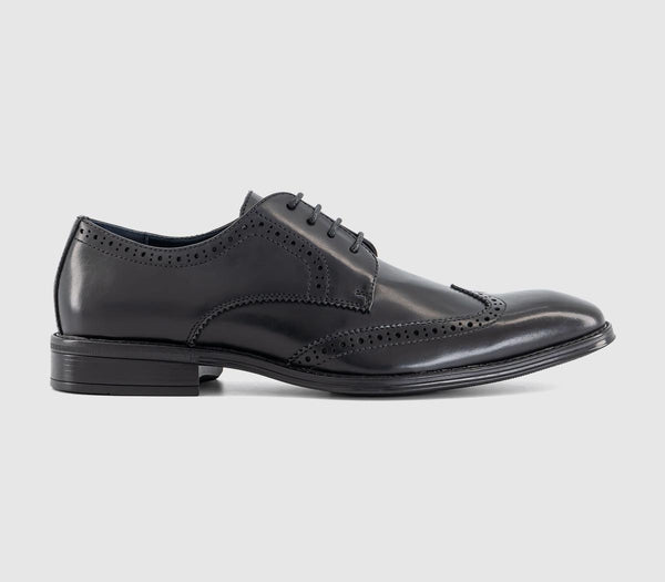 Mens Office Moore Wingtip Brogue Shoes Black