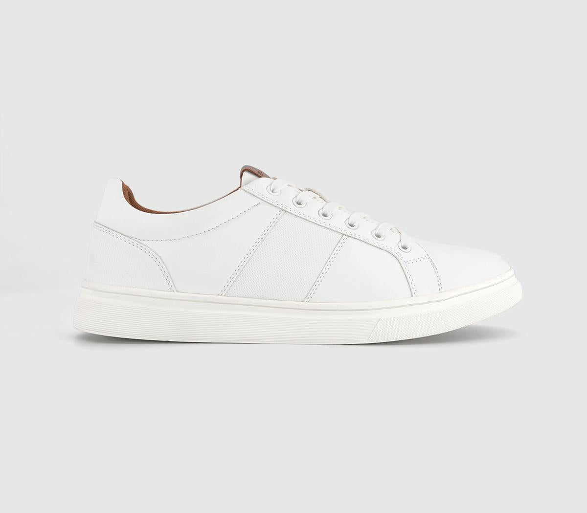 Office Conor Tonal Stripe Trainers White