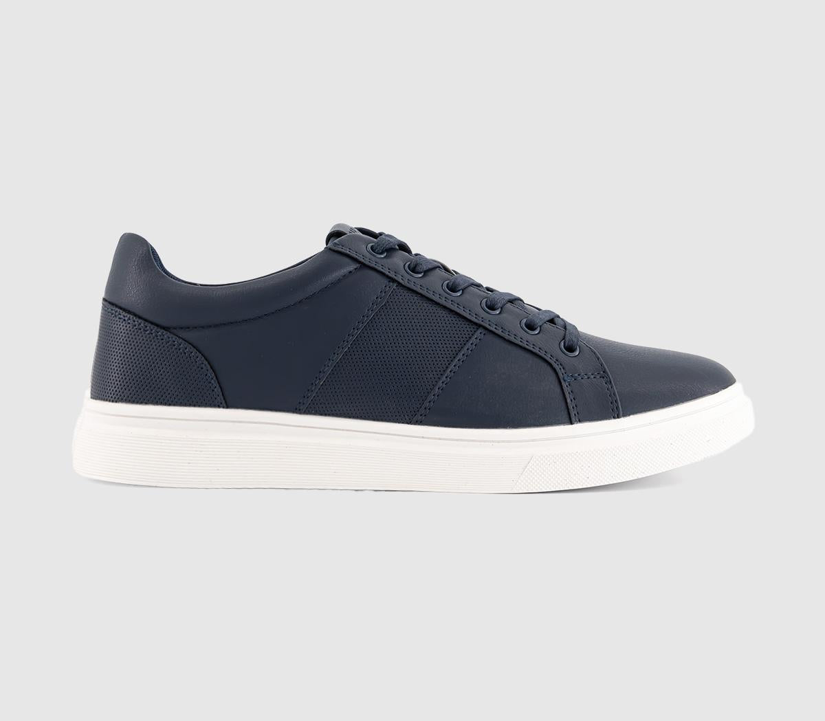 OFFICE Conor Tonal Stripe Trainers Navy
