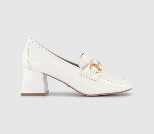 Womens Office Morgana Block Heel Loafers Off White