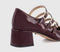 Womens OFFICE Marvellous Triple Stap Mary Jane Block Heels Berry
