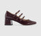 Womens OFFICE Marvellous Triple Stap Mary Jane Block Heels Berry
