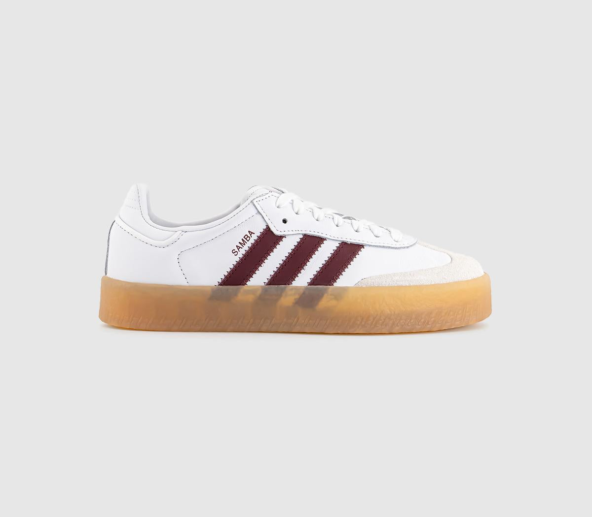  adidas Sambae Trainers White Shadow Red Offwhite Uk Size 5