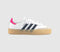 adidas Sambae Trainers White Night Indigo Pink Gum Uk Size 5
