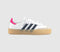 Womens Adidas Sambae Trainers White Night Indigo Pink Gum Uk Size 4
