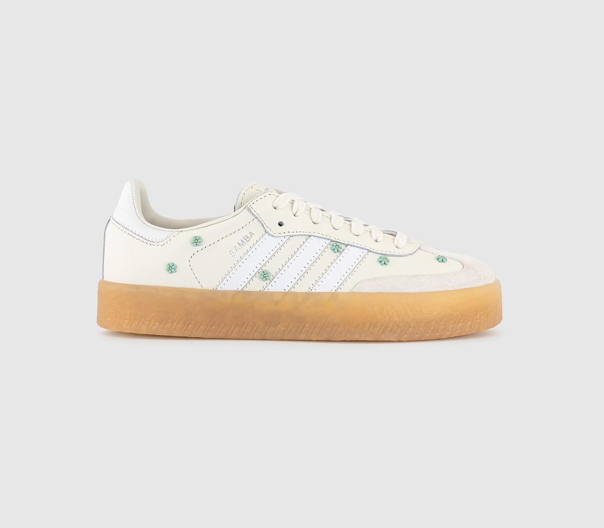 adidas Sambae Trainers Offwhite White Clear Mint Uk Size 6