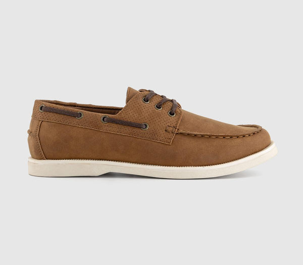 Mens Office Creedon Boat Shoes Tan