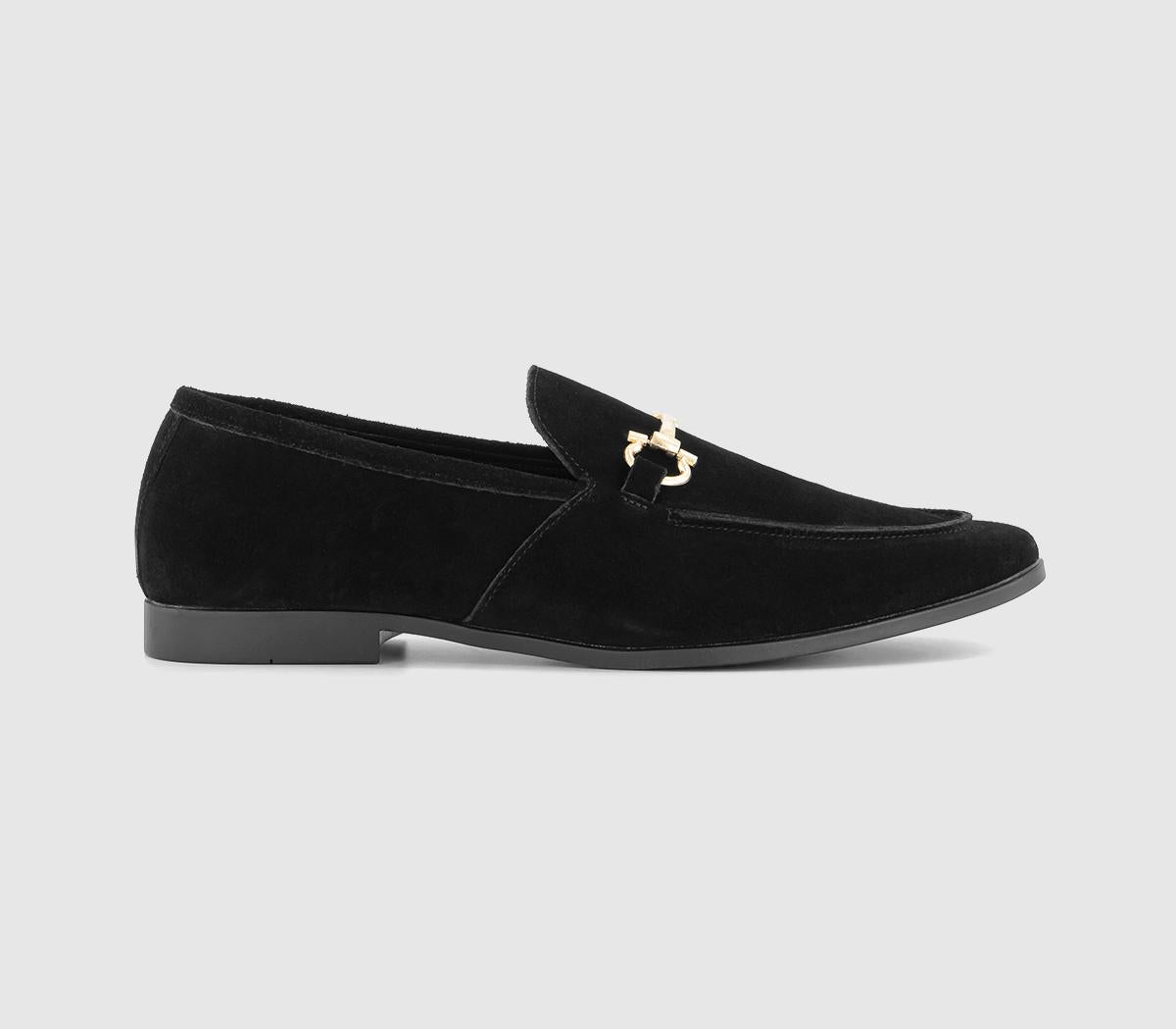 Mens Office Memming 2 Snaffle Loafers Black Suede