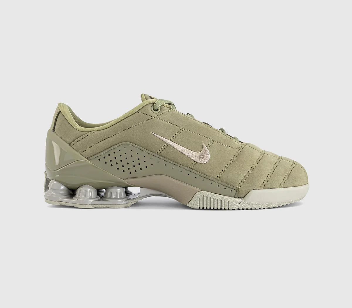 Nike T90 Shox Trainers Neutral Olive Metallic Silver UK Size 6
