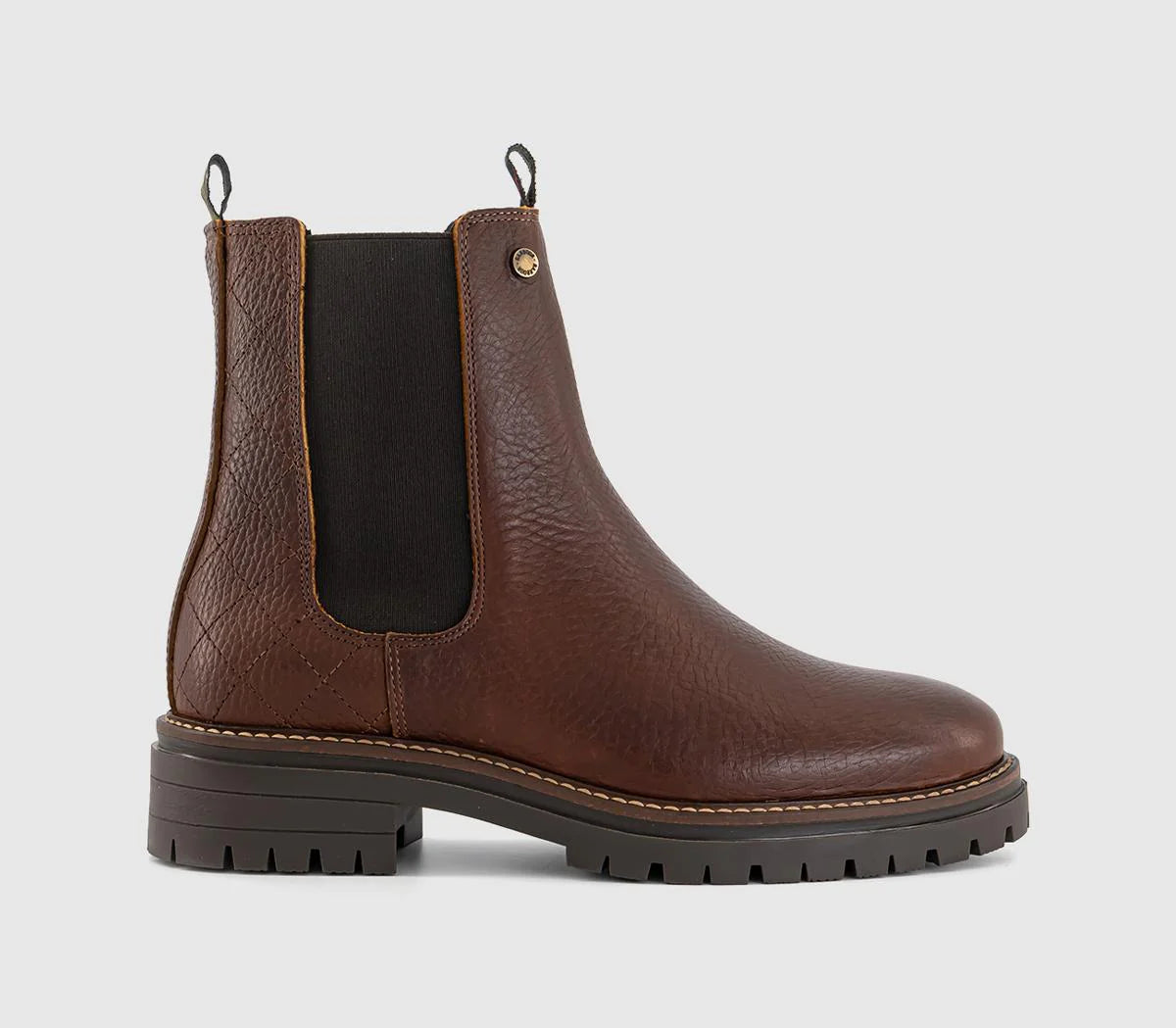 Womens Barbour Evie Chelsea Boots Brown UK Size 6