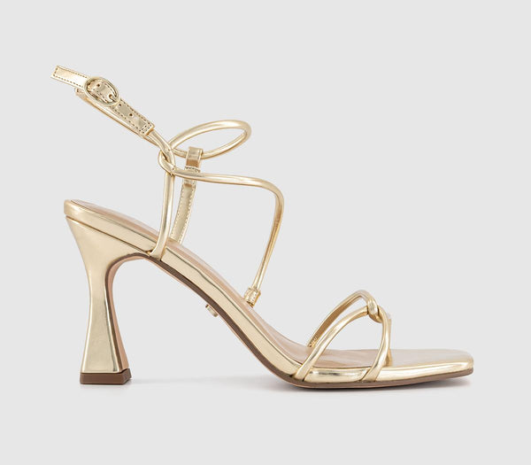 Womens Office Magic Strappy Heeled Sandals Gold