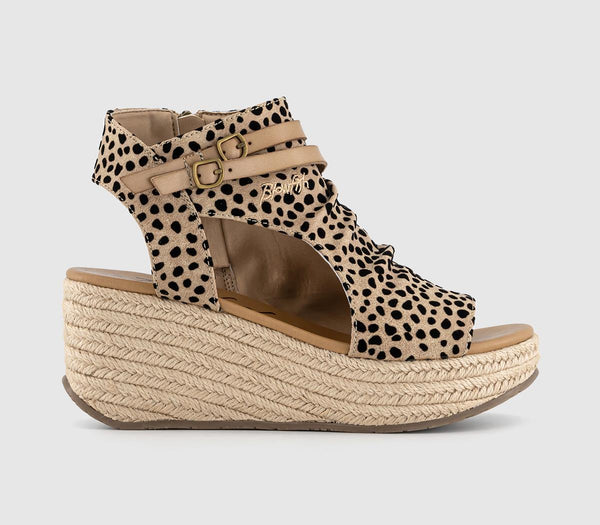 Womens Blowfish Malibu Lacey-C Rope Sand Pixie Leopard Roadtrip