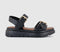 Womens OFFICE Sage Buckle Detail Platform Sandals Black
