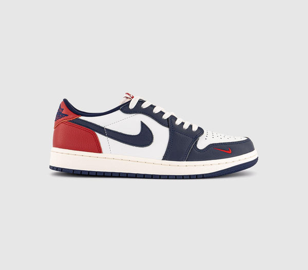 Nike Air Jordan 1 Retro Low Og Trainers Summit White Gym Red Midnight Navy