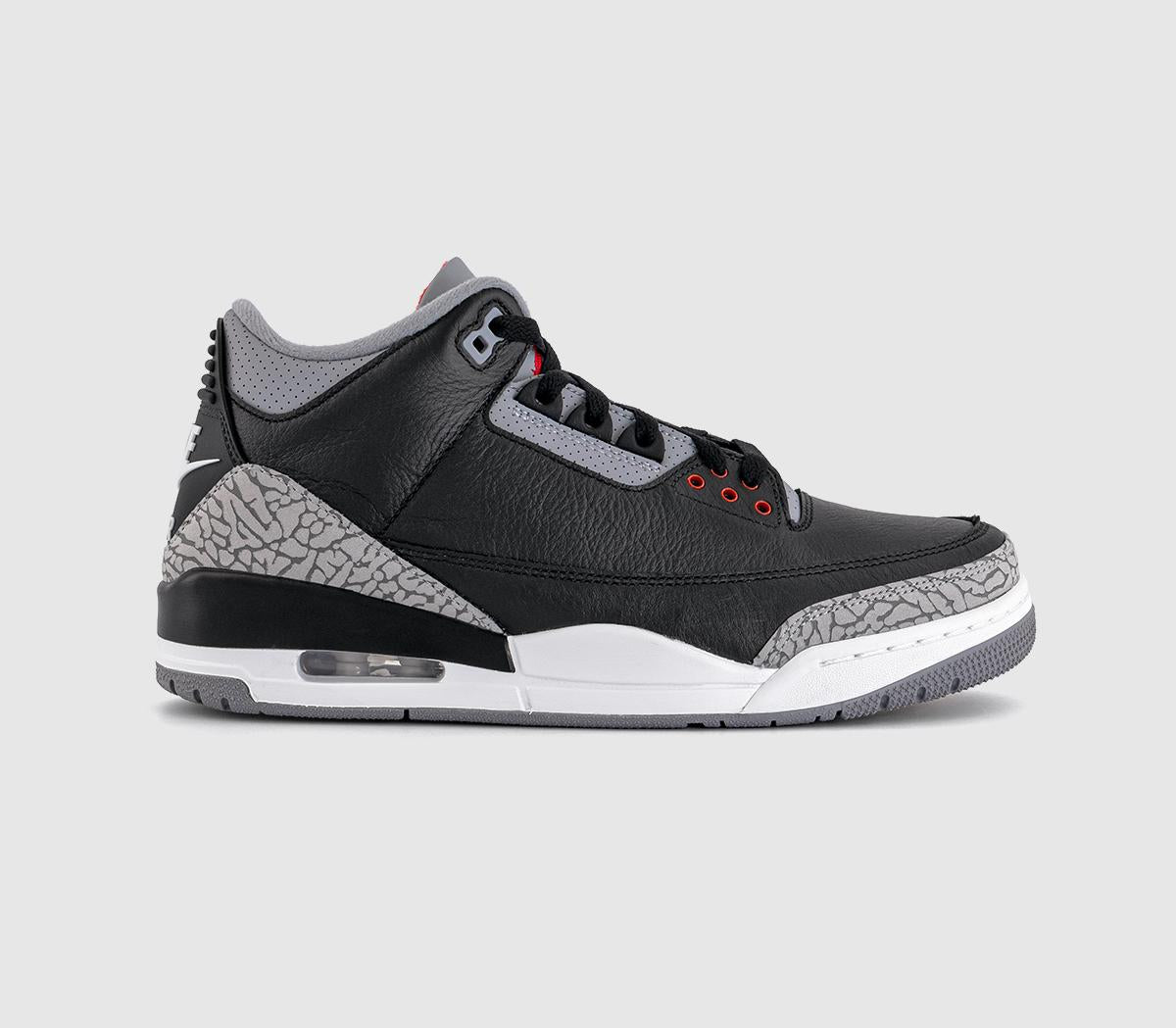 Jordan 3 red white black best sale