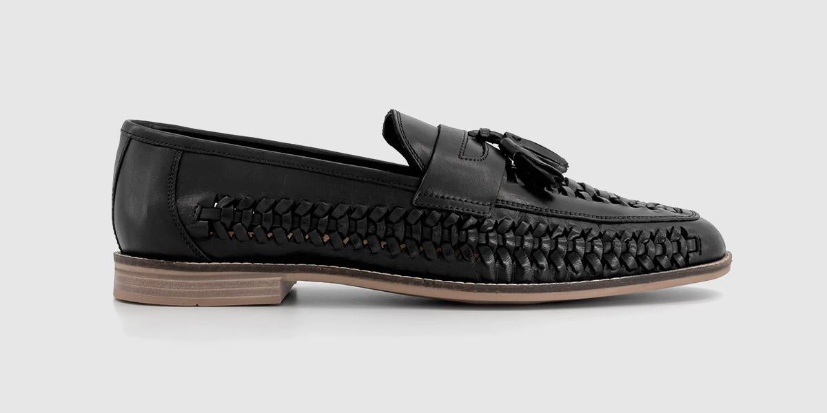 【REGAL】tassel Loafer real leather BLACK Mens OFFICE Clapham Tassel Woven Loafers Black Leather – OFFCUTS