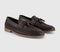 Mens OFFICE Clapham Tassel Woven Loafers Brown Leather
