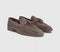 Mens OFFICE Clapham Tassel Woven Loafers Almond Suede