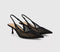 Womens OFFICE Madison Point Court Kitten Heels Black Lace