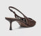 Womens OFFICE Madison Point Court Kitten Heels Brown Lace