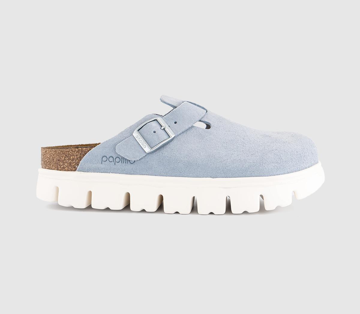 Womens Birkenstock Boston Chunky Clogs Baby Blue Uk Size 7