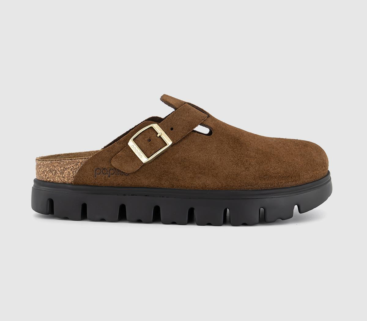 Womens BIRKENSTOCK Boston Chunky Clogs Dark Tea