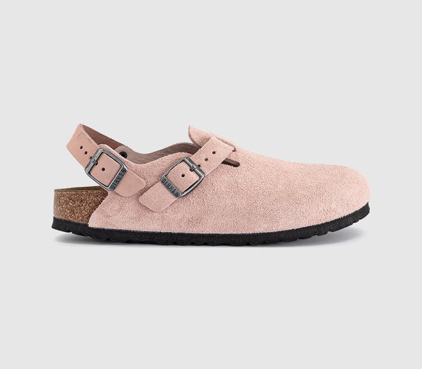 Womens BIRKENSTOCK Tokio Clogs Pink Clay Suede UK Size 7.5 EU41